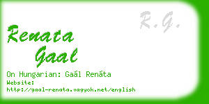 renata gaal business card