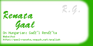 renata gaal business card